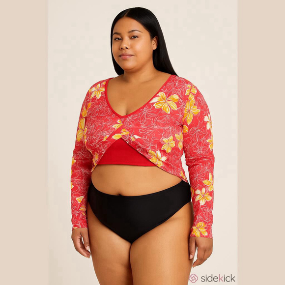 Roxy Other - Roxy Glassy Tides Swim Top - Women's XXL - Floral Print